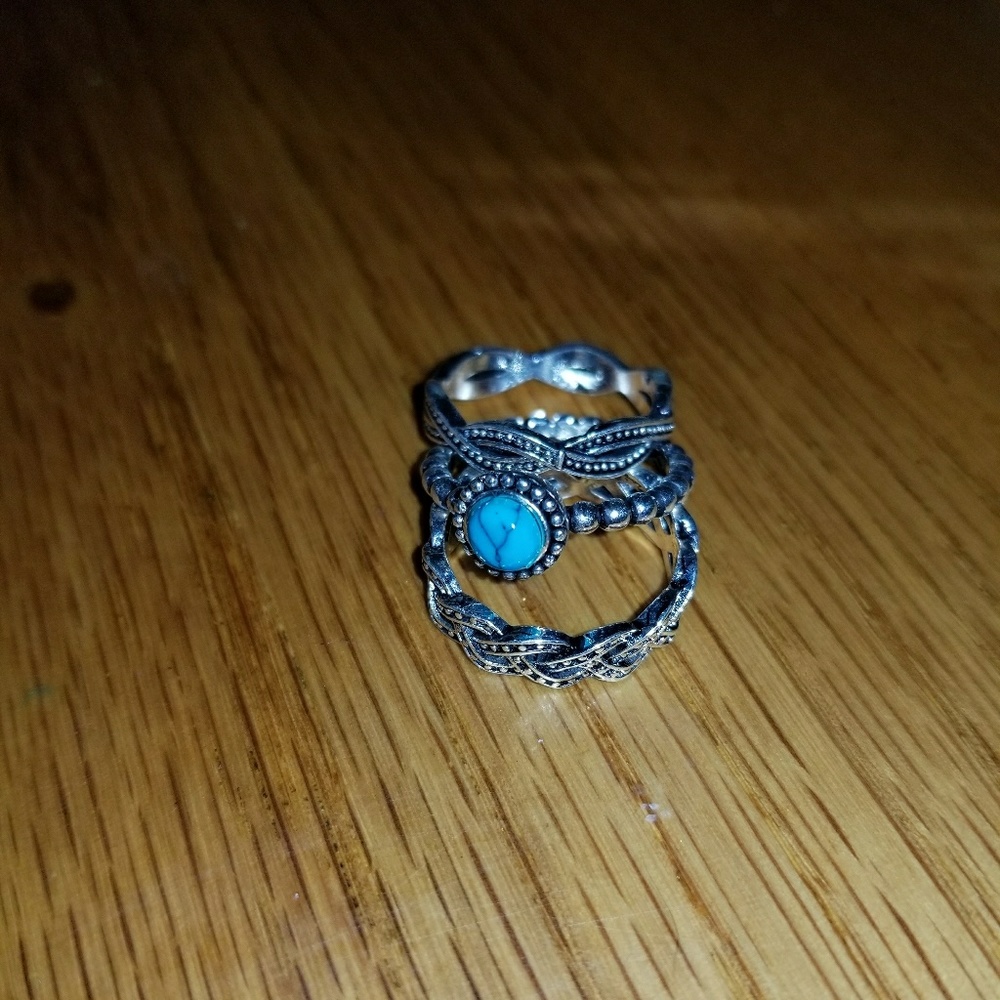 Sterling silver December birthstone bloom ring, st